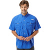 Columbia Men's Vivid Blue PFG Bahama Short Sleeve Shirt