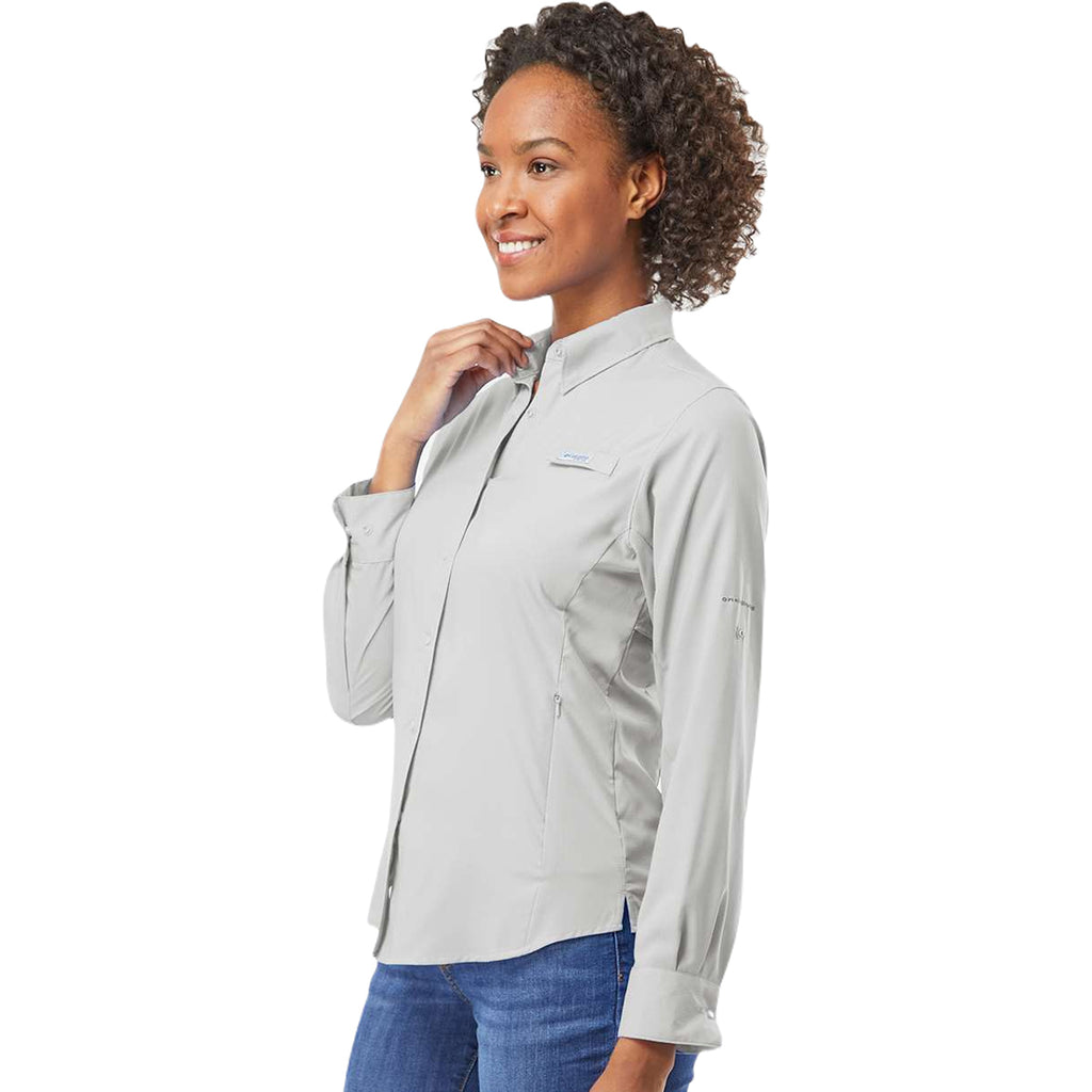 Columbia Women's Cool Grey PFG Tamiami Long Sleeve Shirt