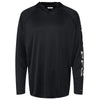 Columbia Men's Black/Cool Grey PFG Terminal Tackle Hooded Long Sleeve T-Shirt