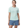 Patagonia Women's Forge Mark Crest: Wispy Green Capilene Cool Trail Graphic Shirt