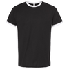 Tultex Unisex Black/White Fine Jersey Ringer T-Shirt