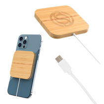 HIT Light Brown Mag Max Bamboo Magnetic Wireless Charger 2.0