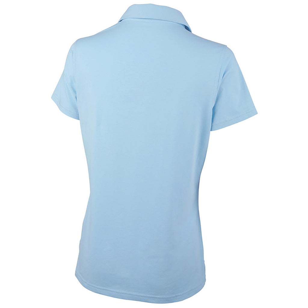 Charles River Women's Sky Blue Greenway Stretch Cotton Polo