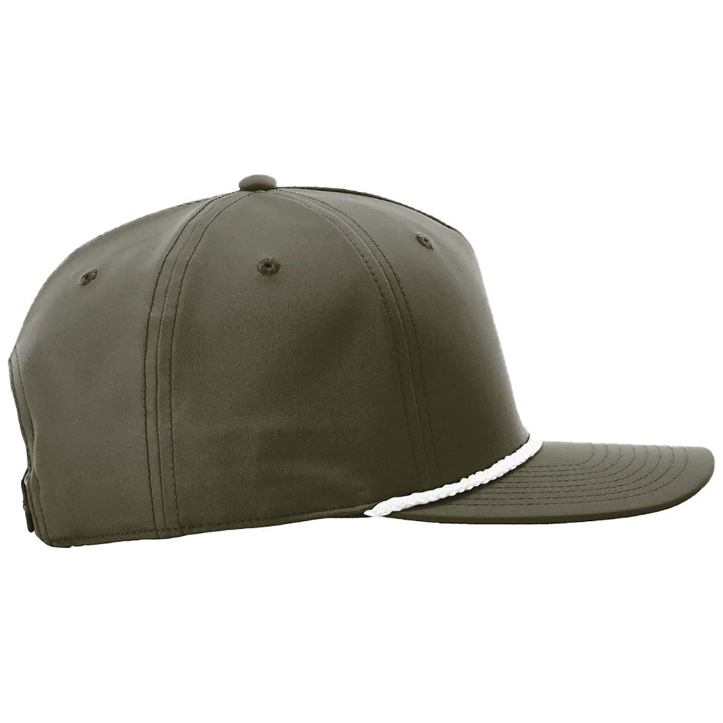 Richardson Dark Olive/White 5-Panel Classic Rope Cap