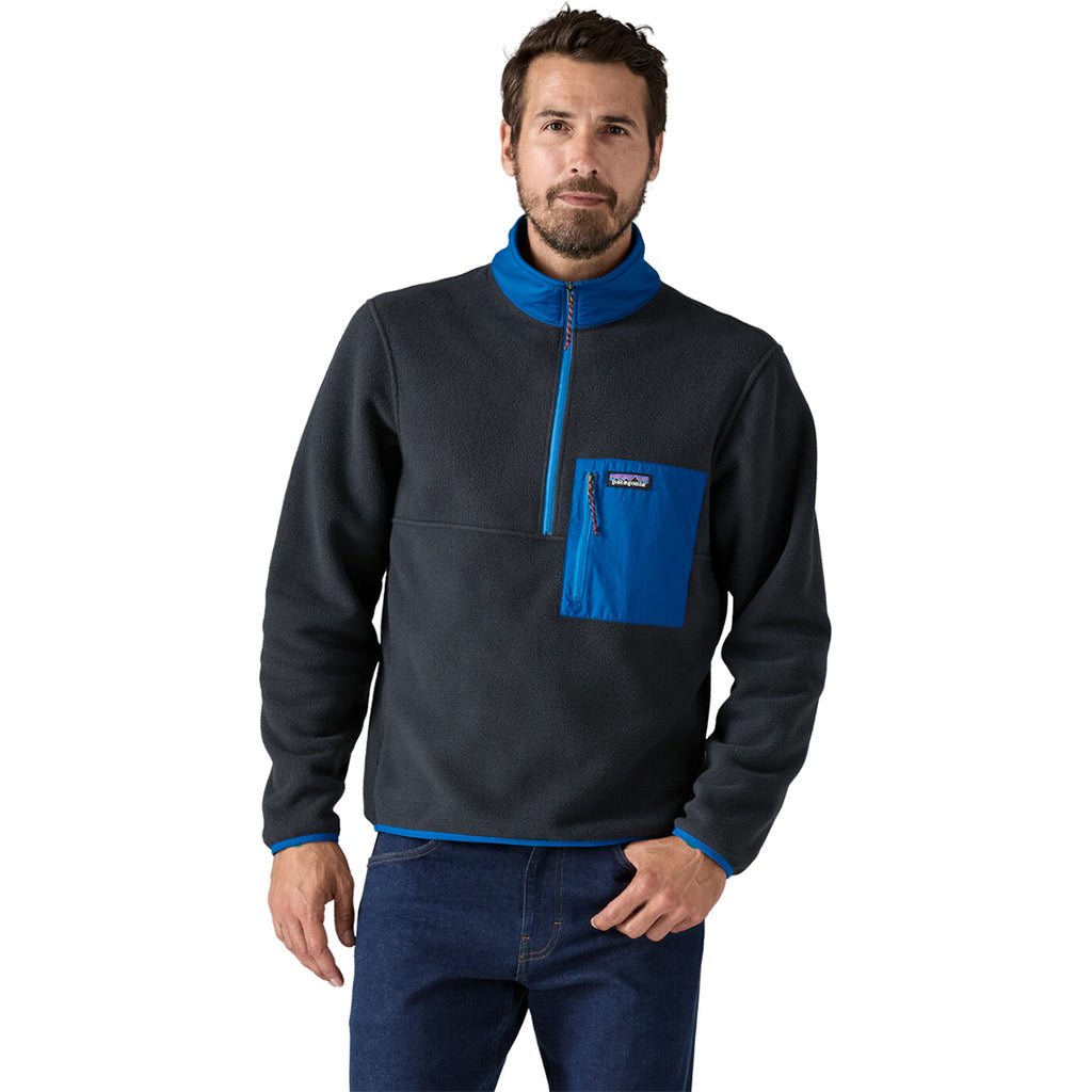 Patagonia Men's Pitch Blue w/Endless Blue Microdini 1/2-Zip Fleece Pullover