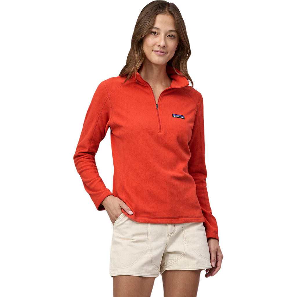 Patagonia Women's Pimento Red Micro D 1/4-Zip