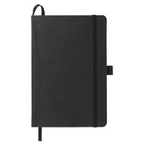 JournalBooks Black 5.75'' x 8.5'' FSC Mix Pedova Pocket Bound JournalBook