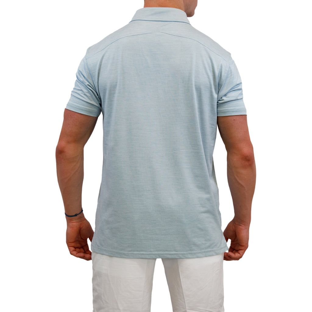 AndersonOrd Men's Skyway Heather Lagoon Polo