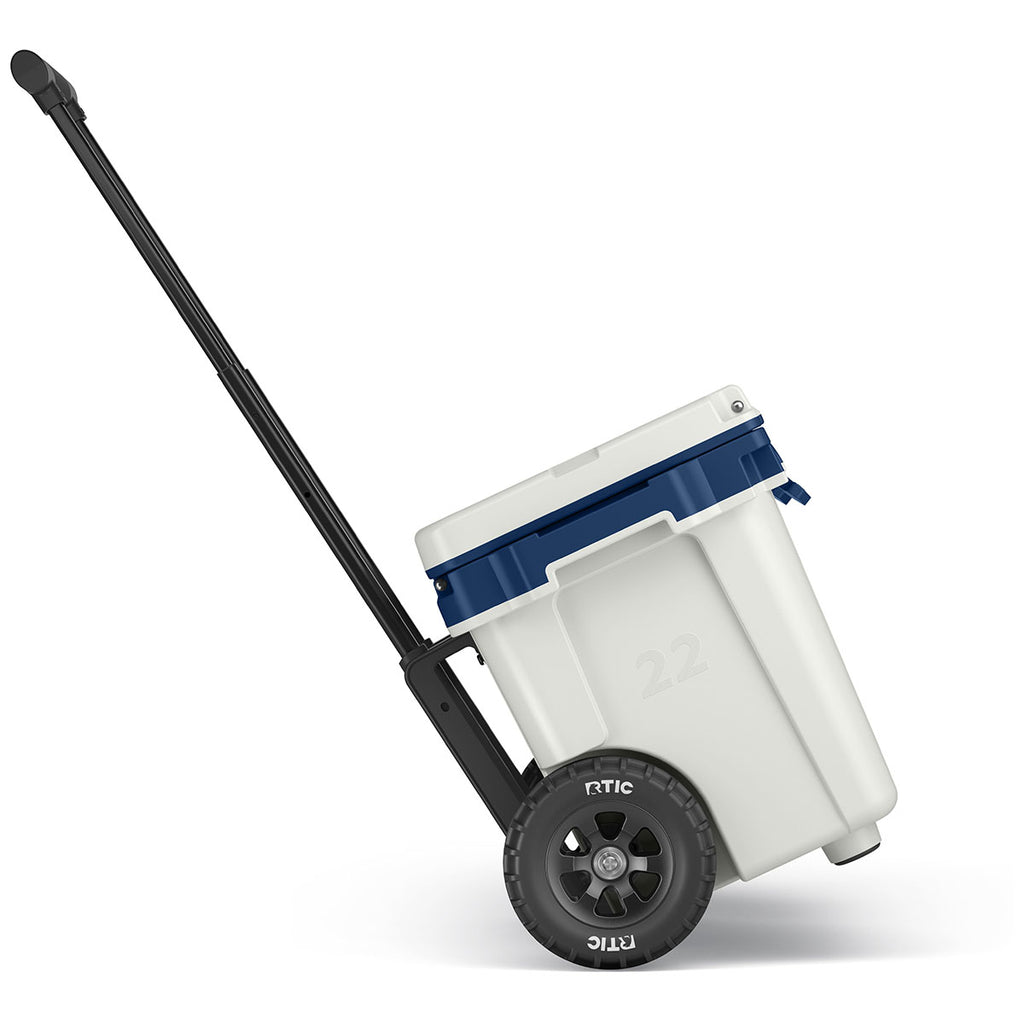 RTIC Cool Grey & Navy 22 QT Ultra-Light Wheeled Cooler