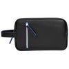 Hit Black with Royal Blue Glen Leatherette Toiletry Bag