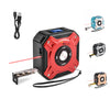 iPromotionPro Red 2 In 1 Usb Rechargable Lasers Distance Tape Measure