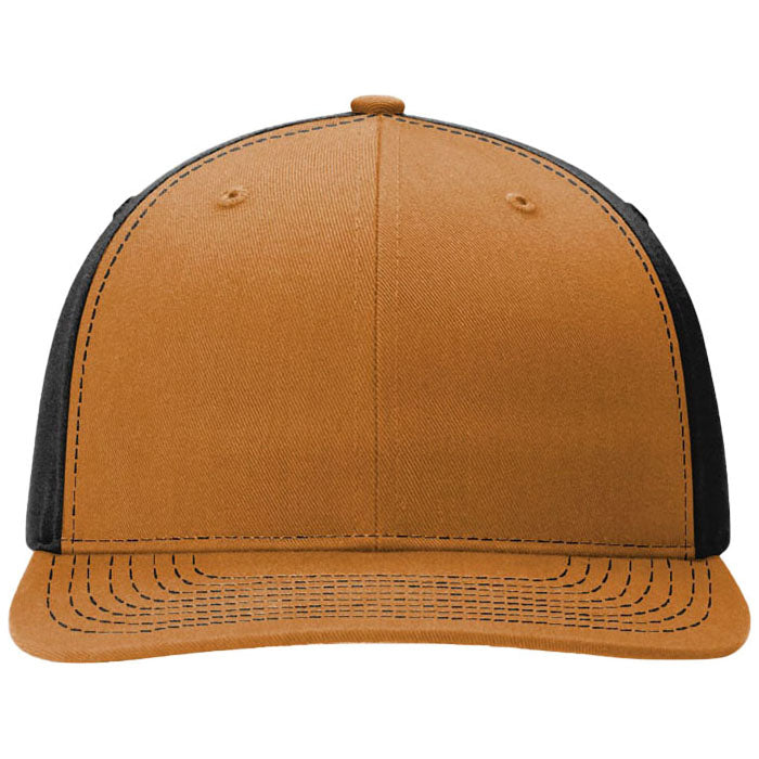 Richardson Caramel/Black Solid Twill Trucker