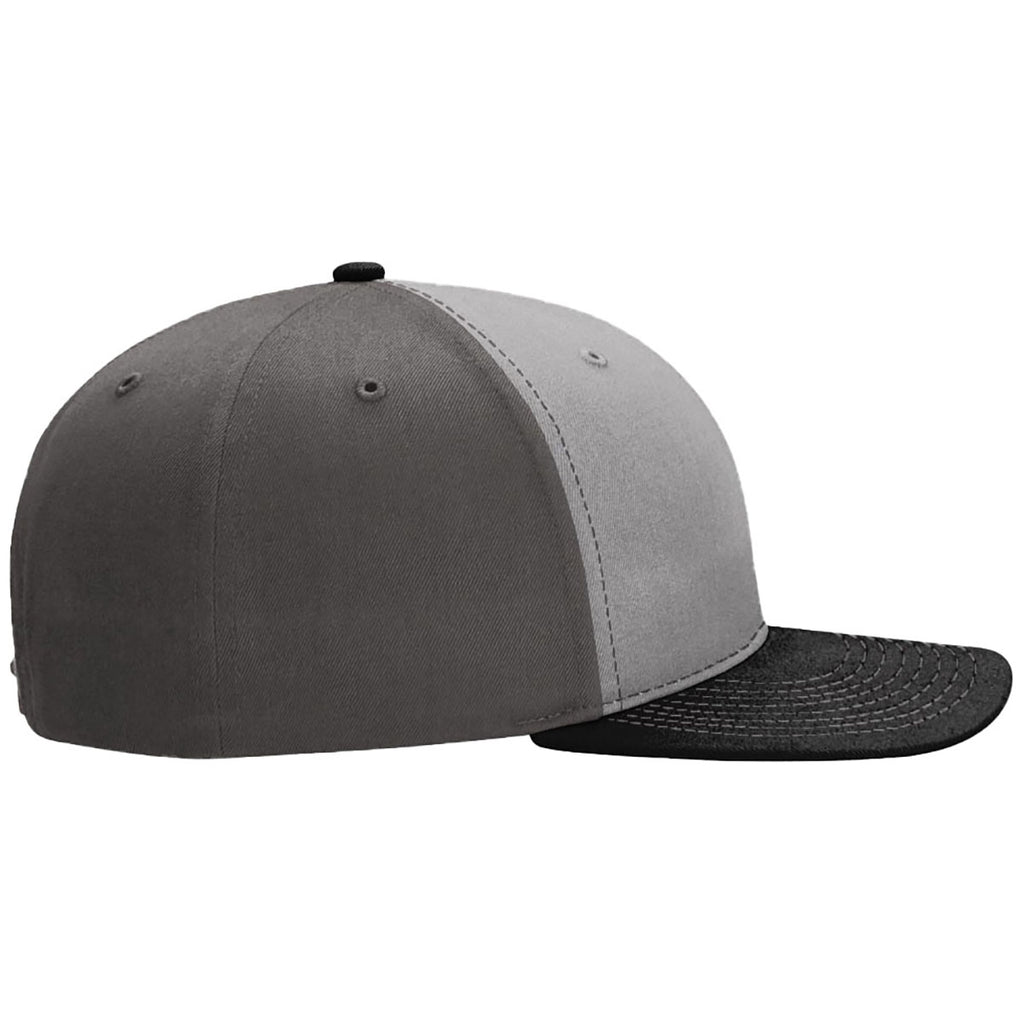 Richardson Grey/Charcoal/Black Solid Twill Trucker