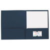 Good Value Dark Blue Linen Paper Folder