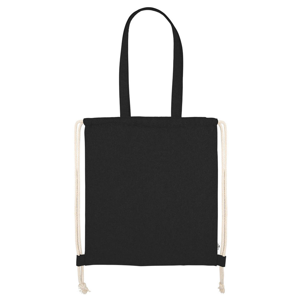 Hit Black Arden Recycled Cotton Drawstring Bag