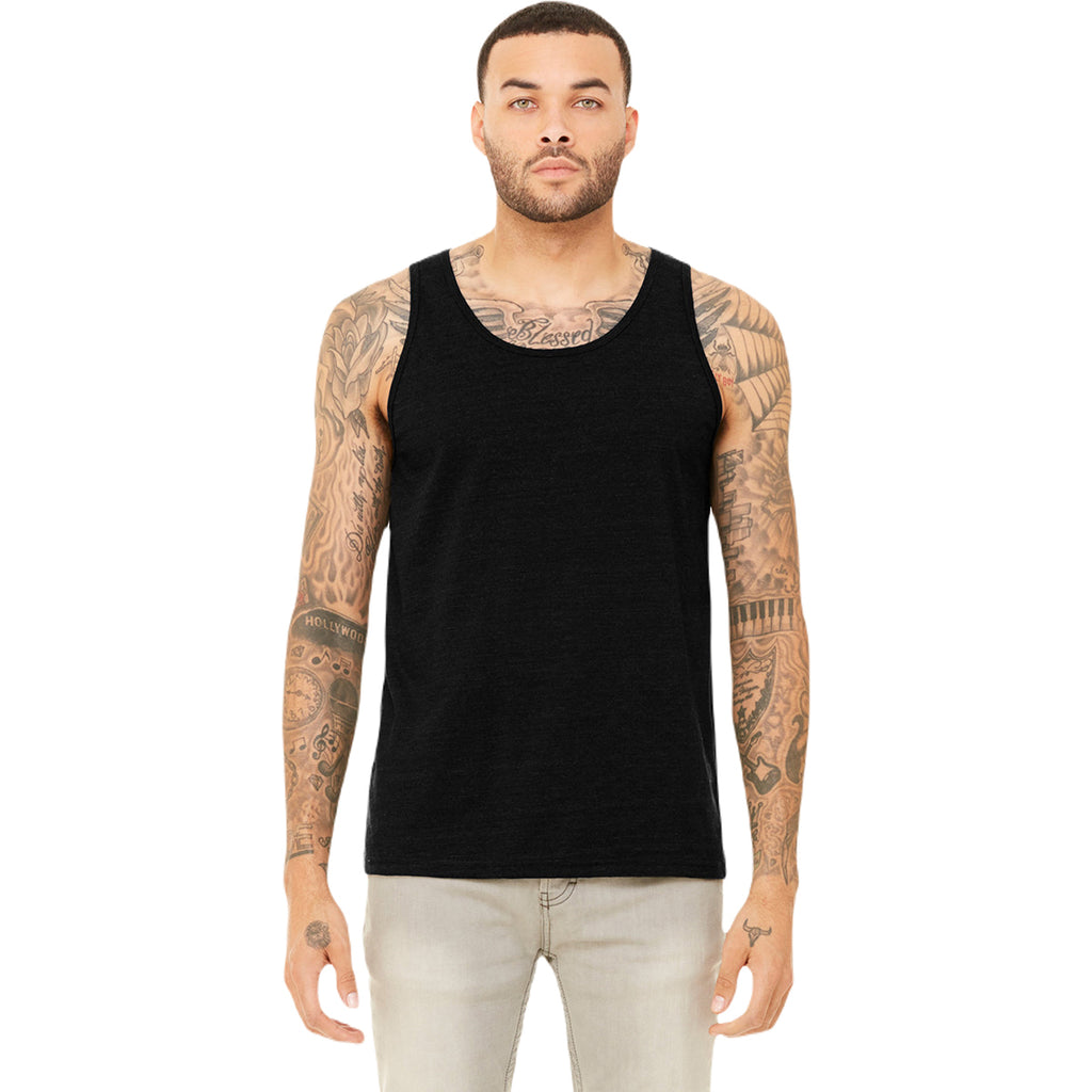 Bella + Canvas Unisex Black Heather CVC Tank