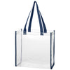 Hit Clear with Navy Trim Clear Tote Bag