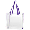 Hit Clear with Purple Trim Clear Tote Bag