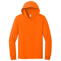 Jerzees Classics Unisex Safety Orange Cotton Long Sleeve Hooded T-Shirt