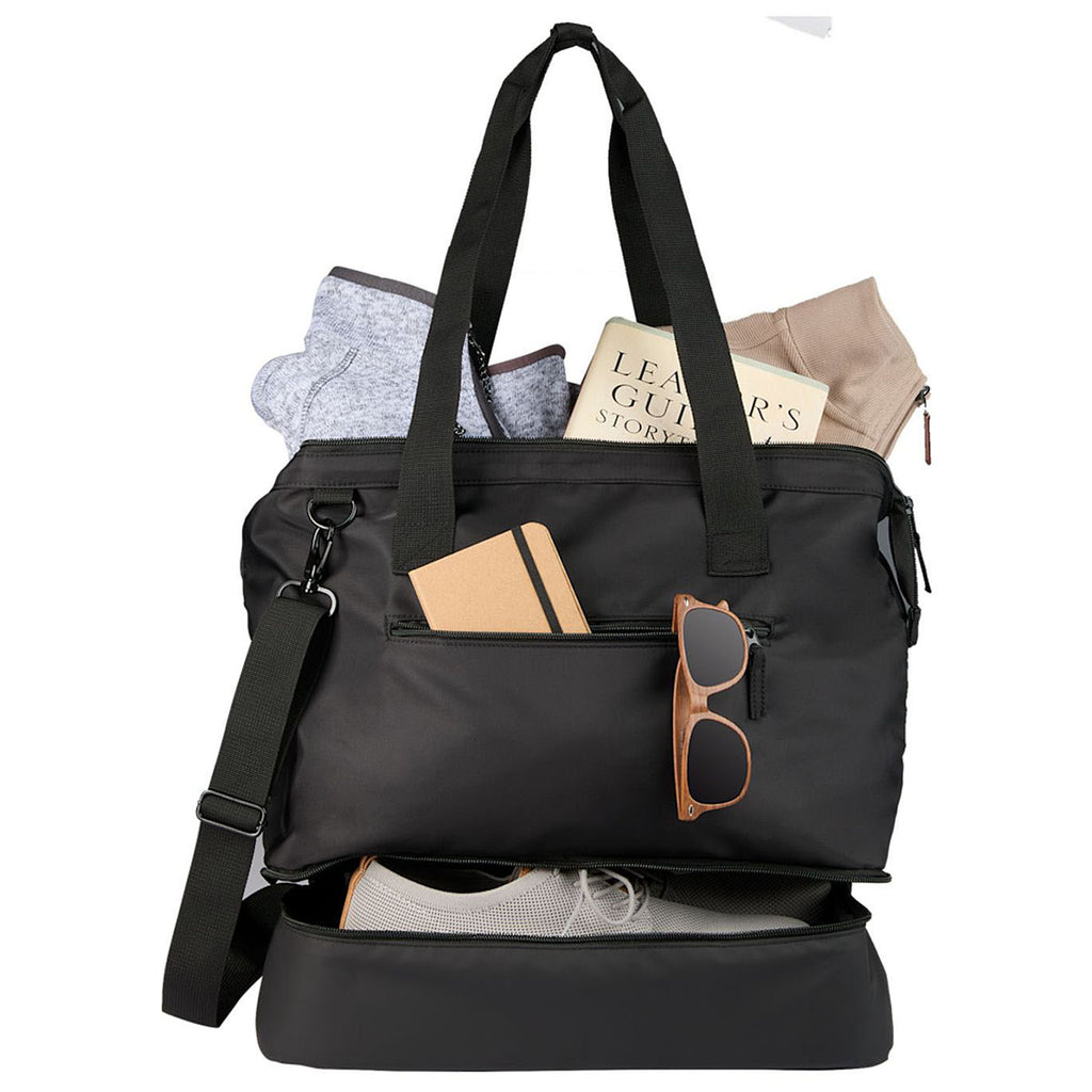 Leed's Black Daybreak Recycled Weekender Tote