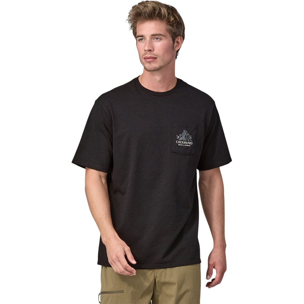 Patagonia Men's Ink Black Chouinard Crest Pocket Responsibili-Tee