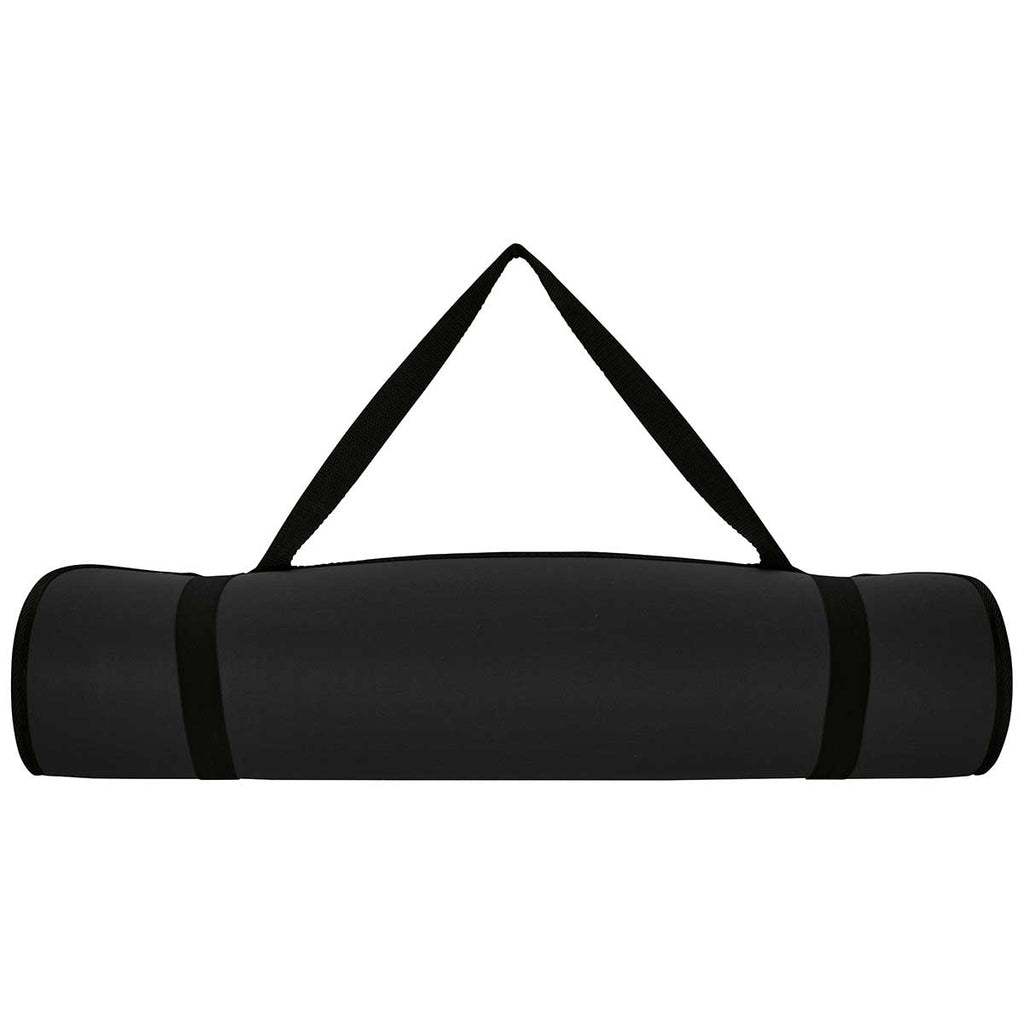 48-Hour BIC Black Yoga Mat with Shoulder Strap