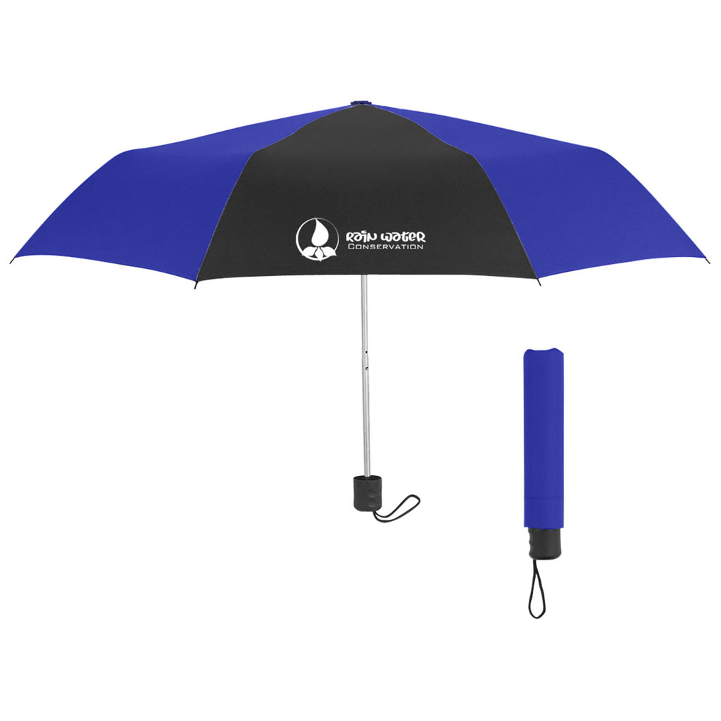 Hit Royal Blue/Black 42" Arc Budget Telescopic Umbrella