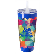 Koozie Glossy Royal Built-in Straw Vacuum Tumbler - 30 oz.