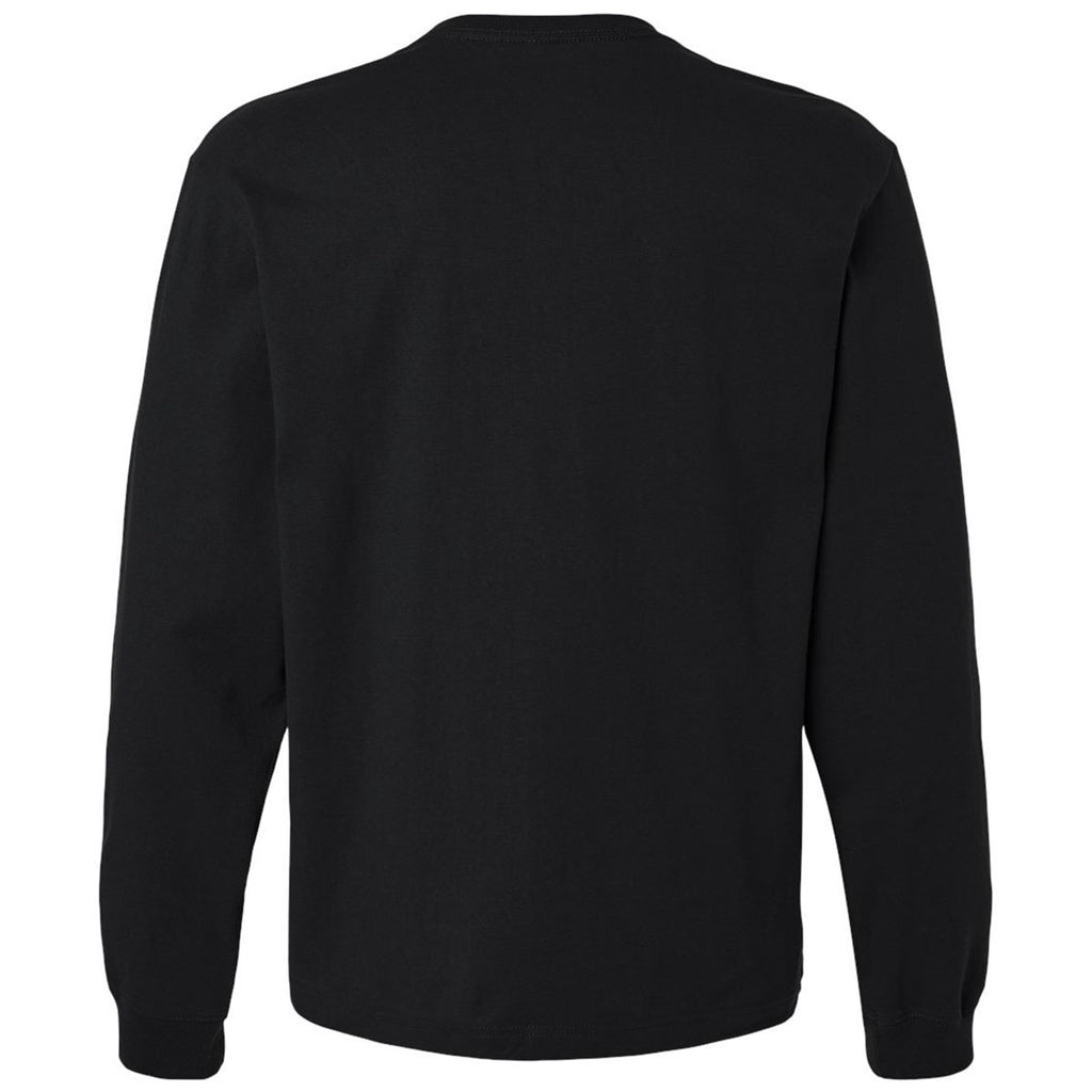 Bella + Canvas Men's Black 7.5 oz Heavyweight Long Sleeve Tee