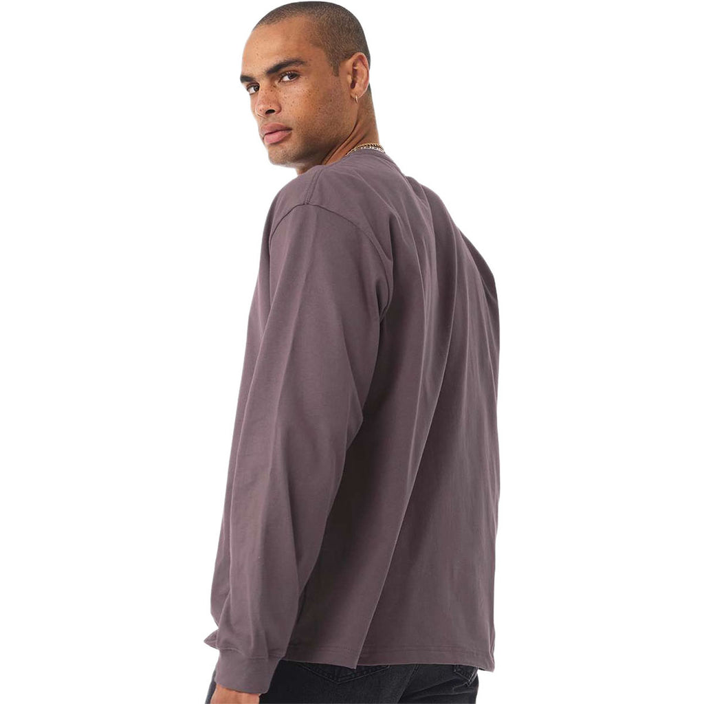 Bella + Canvas Men's Purple Storm 7.5 oz Heavyweight Long Sleeve Tee