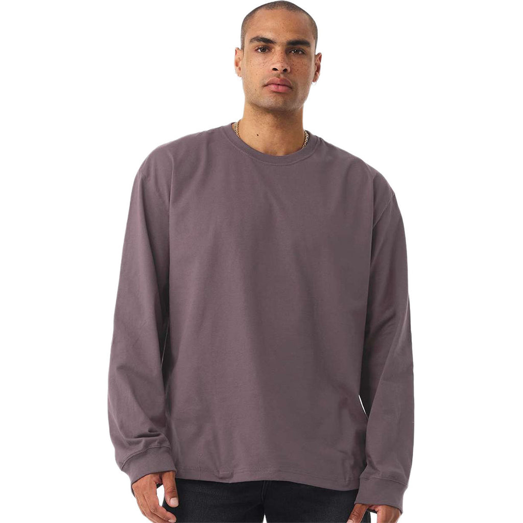 Bella + Canvas Men's Purple Storm 7.5 oz Heavyweight Long Sleeve Tee