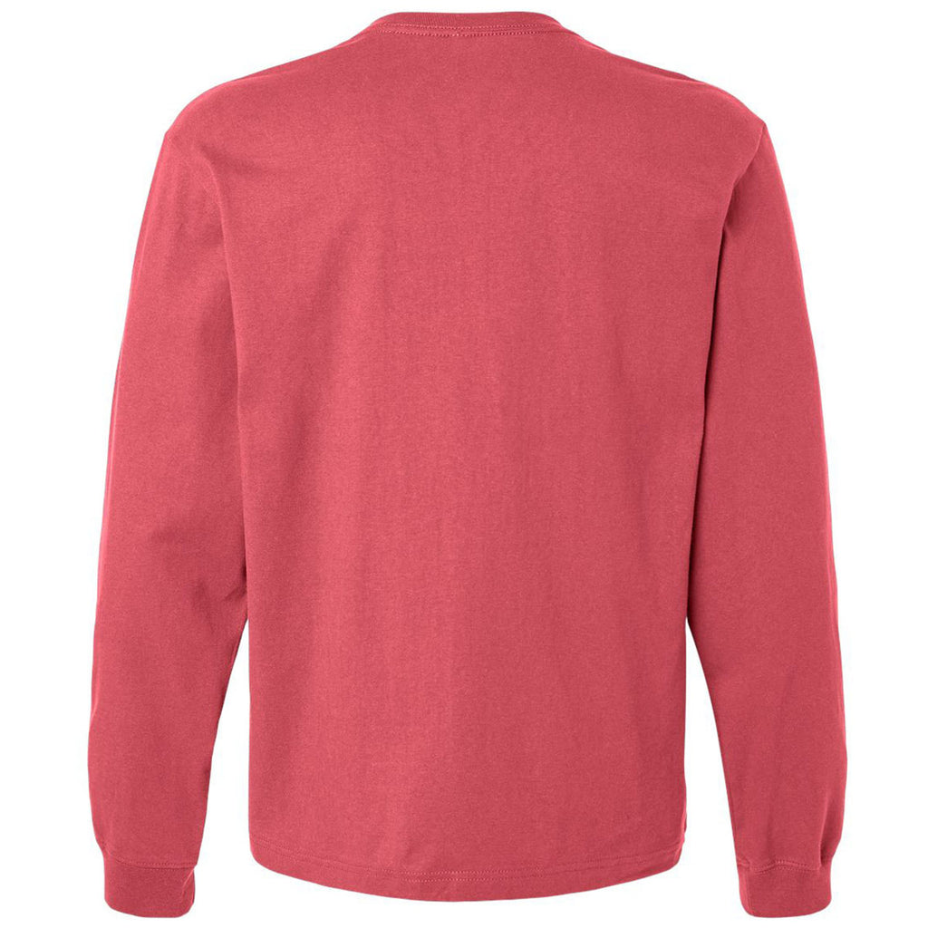 Bella + Canvas Men's Vintage Red 7.5 oz Heavyweight Long Sleeve Tee