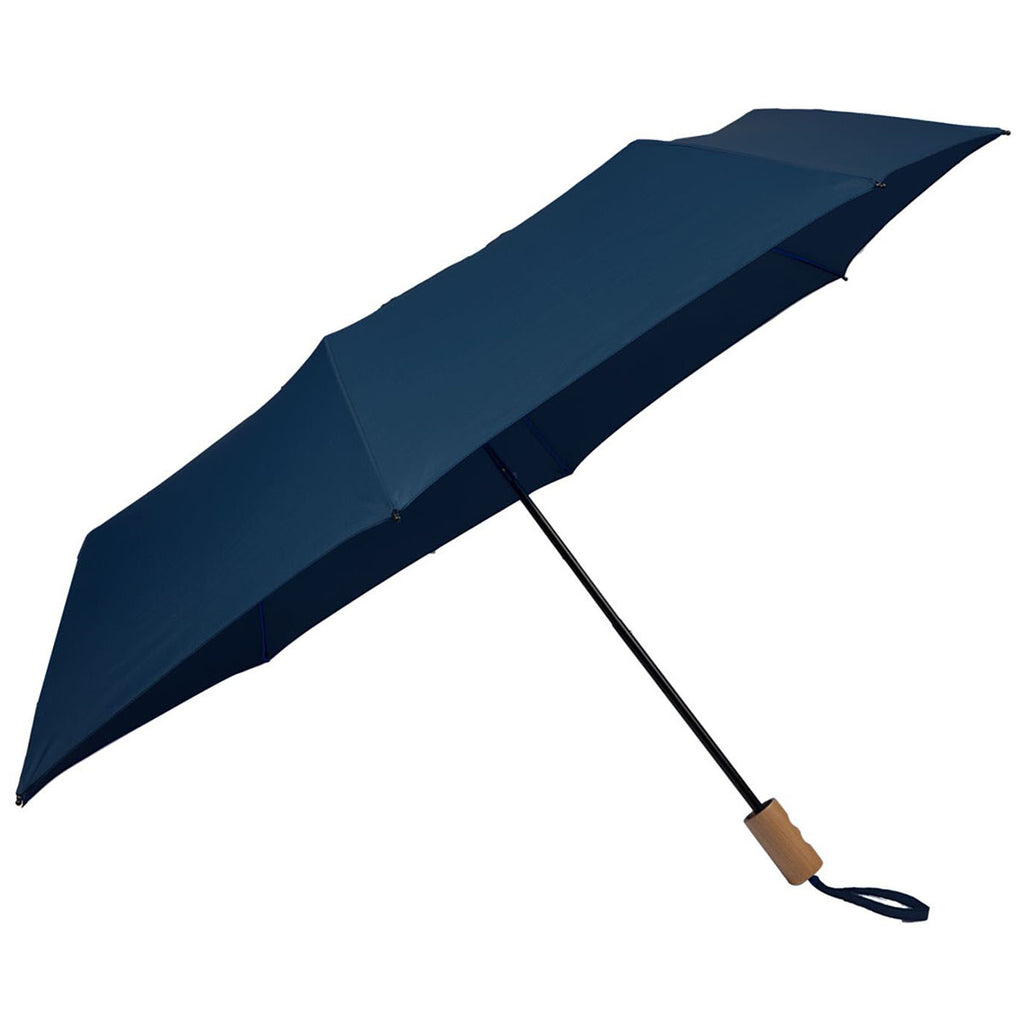 Leed's Navy 46" Recycled 3-Folding Umbrella