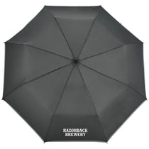 Leed's Black 48'' RPET Umbrella w/ Reflective Trim