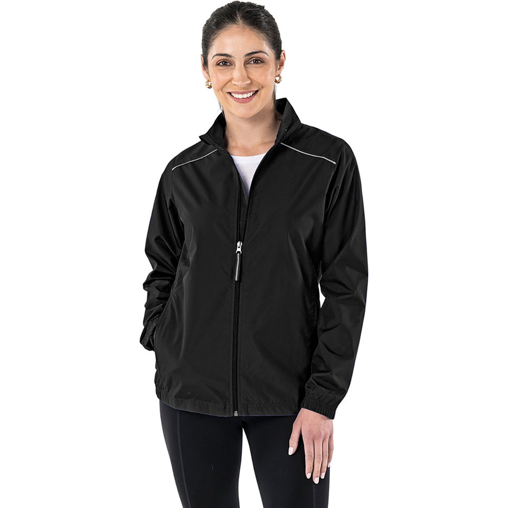 Charles River Women's Black Skyline Pack-N-Go Full Zip Reflective Jacket