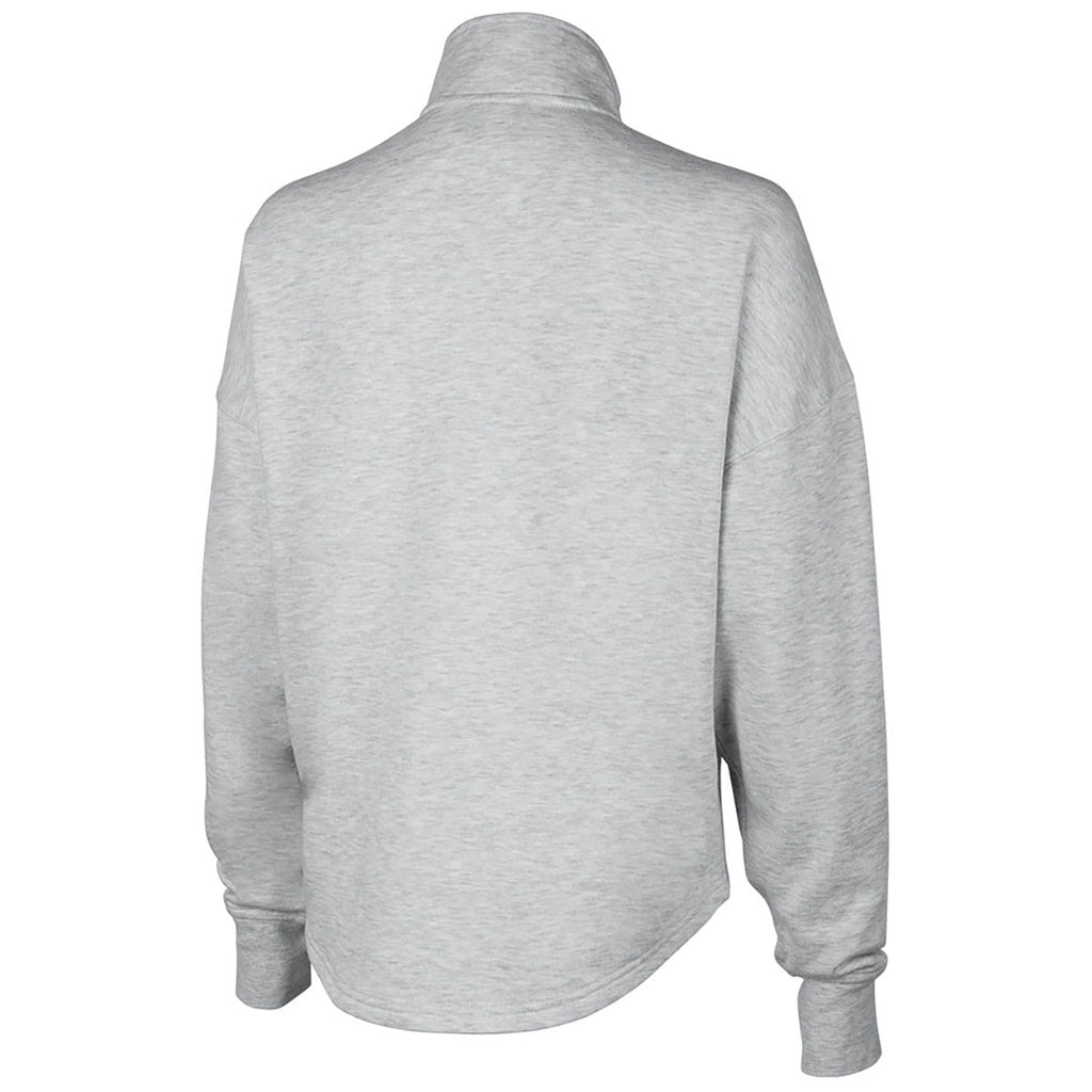 Charles River Women's Heather Grey Willow Half Zip Sweatshirt
