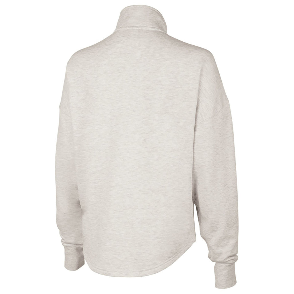 Charles River Women's Oatmeal Heather Willow Half Zip Sweatshirt