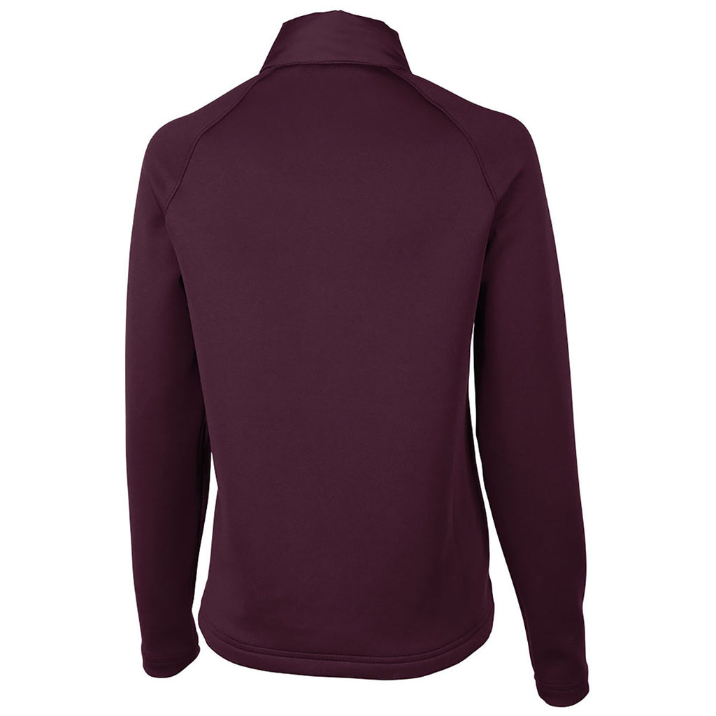 Charles River Women's Burgundy Lotus Hybrid Puffer Jacket