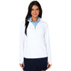 Charles River Women's White Nu Fitness Quarter Zip