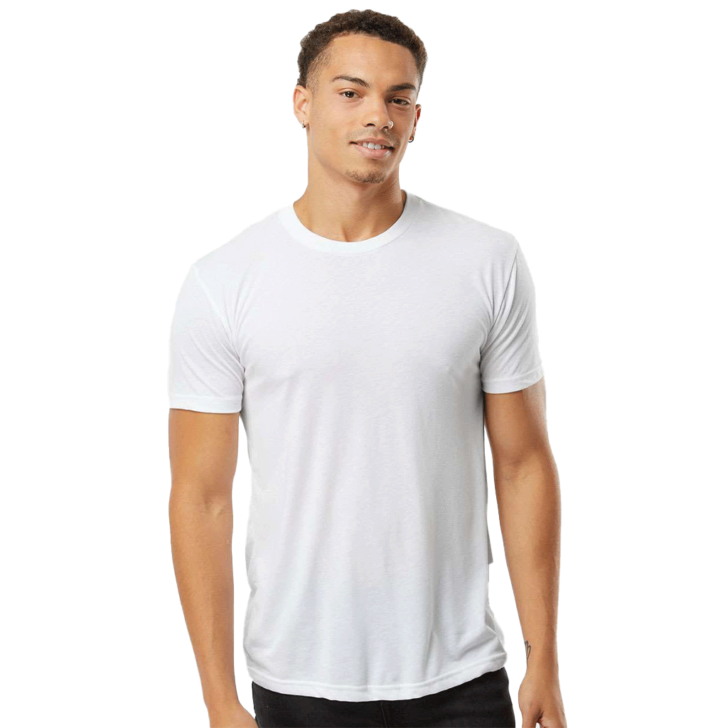 Next Level Men's White Triblend Crew Tee