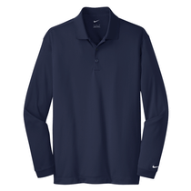 Nike Men's Midnight Navy Tall Long Sleeve Dri-FIT Stretch Tech Polo