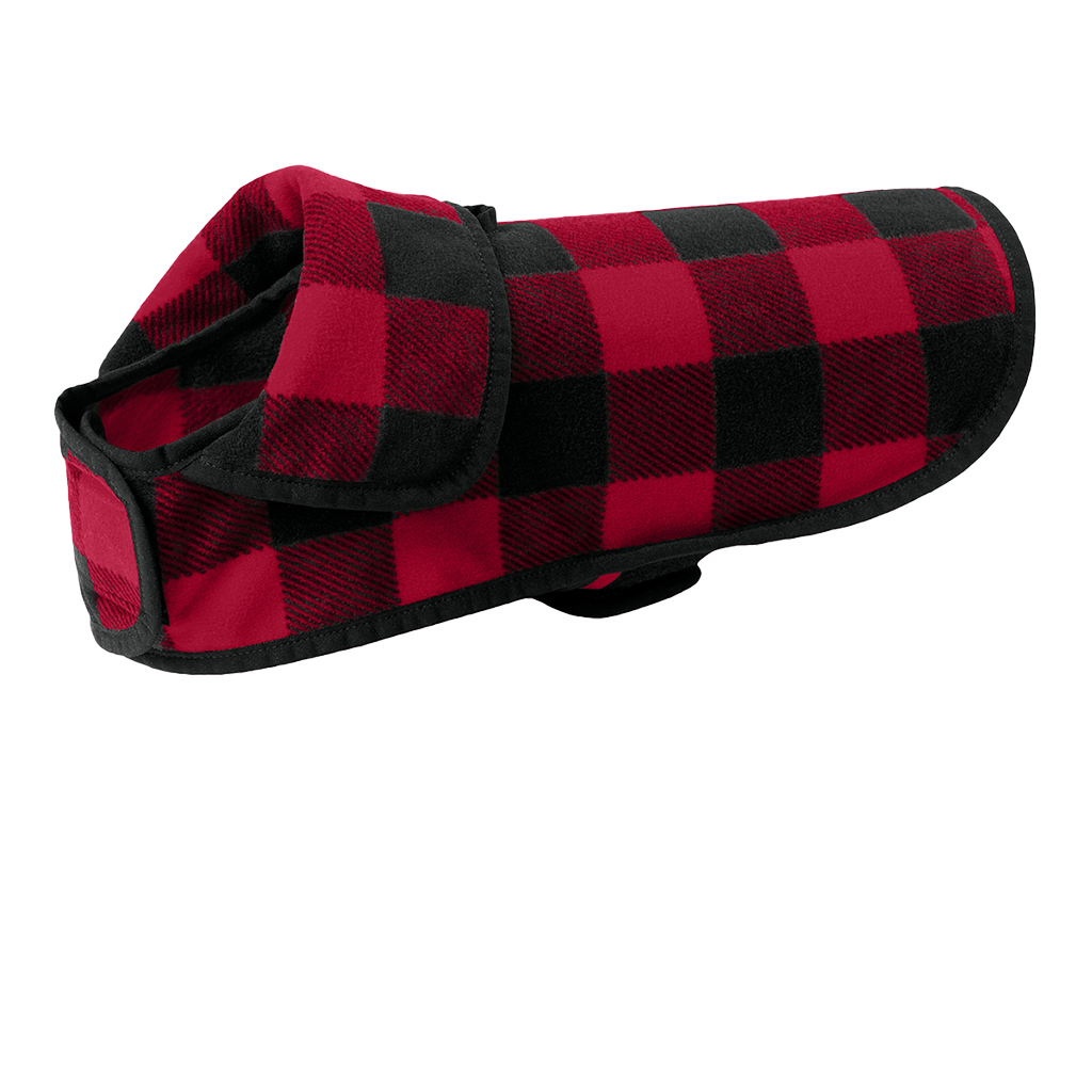 Port Authority Red/Black Buffalo Check Pet Fleece Jacket