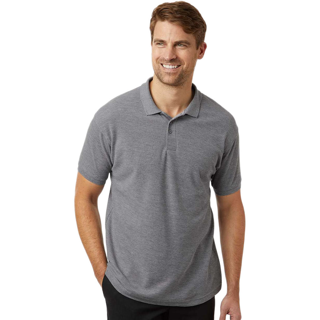 AllPro Men's Heather Granite Pique Polo