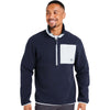 Puma Golf Men's Deep Navy/White Glow Fleece Quarter Zip Pullover