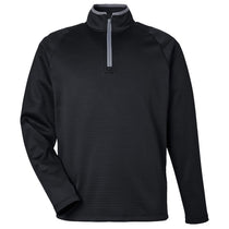 Puma Golf Men's Puma Black Waffle Fleece Quarter-Zip Pullover