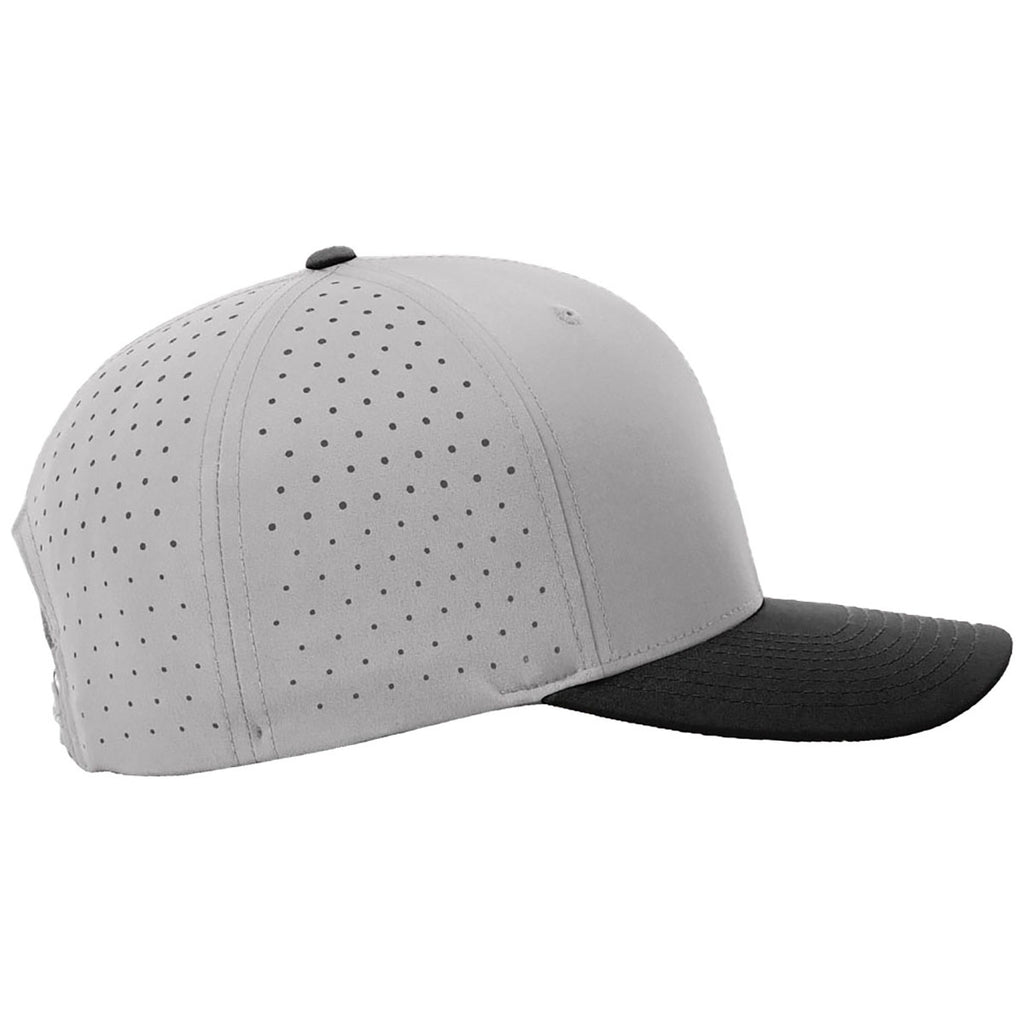 Richardson Grey/Grey/Black Laser Perf R-Flex Snapback