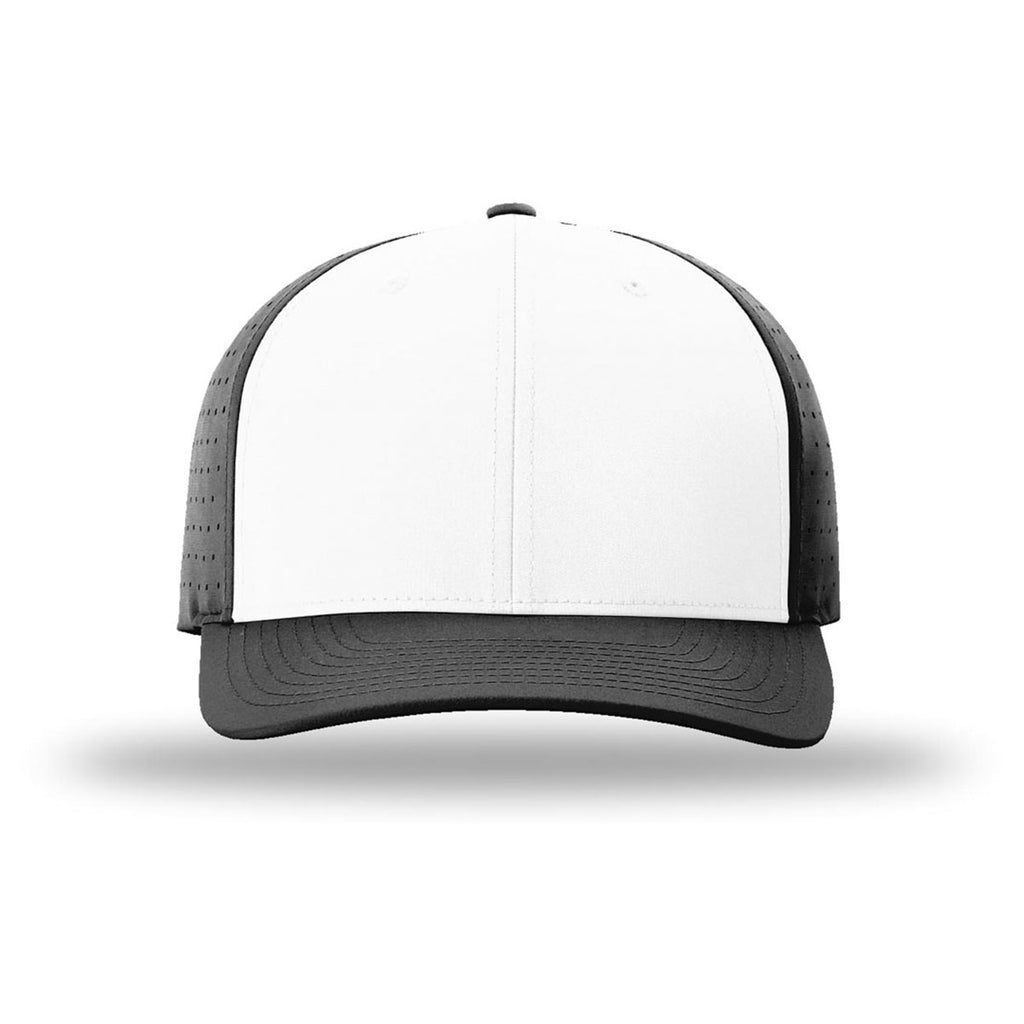 Richardson White/Black/Black Laser Perf R-Flex Snapback