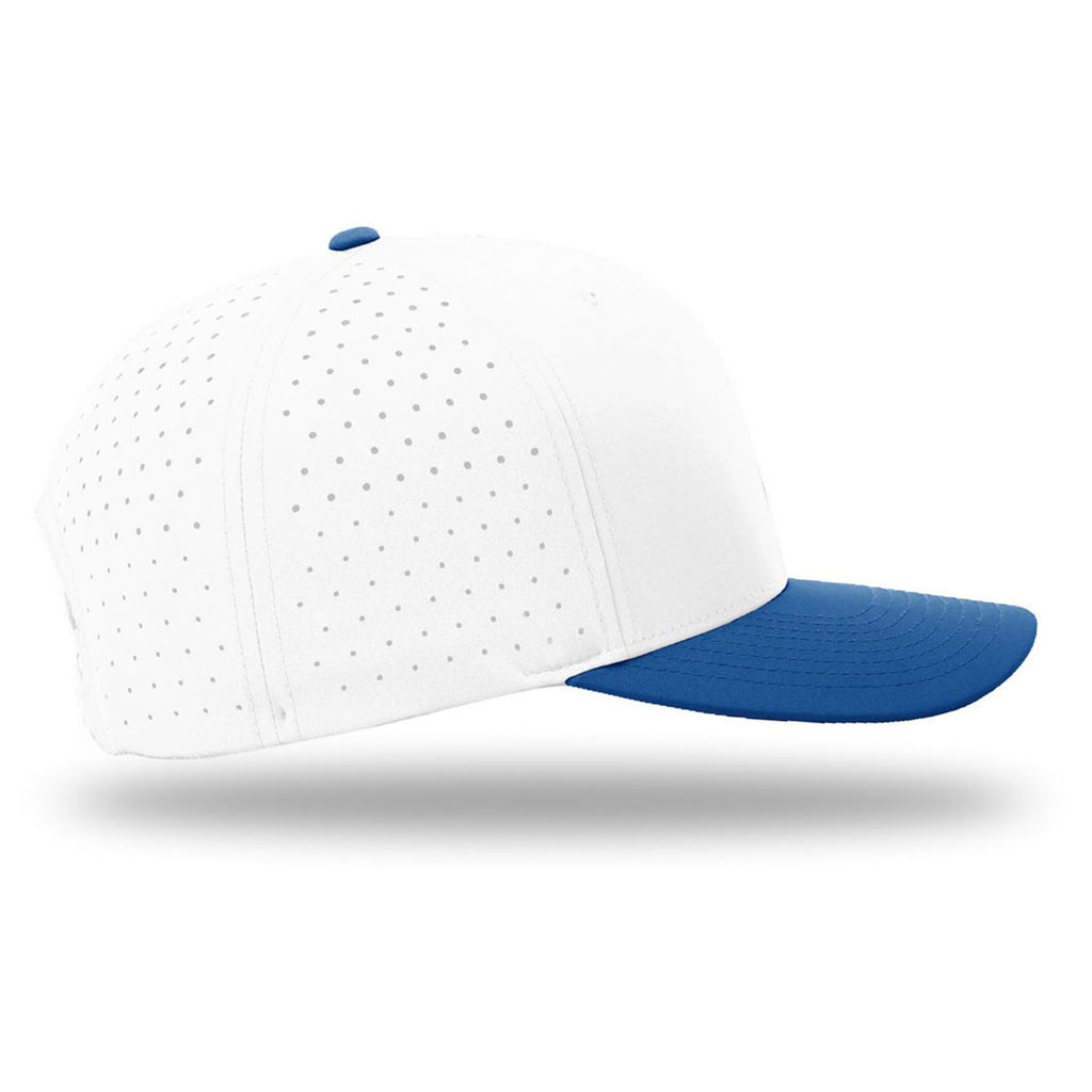 Richardson White/White/Royal Laser Perf R-Flex Snapback