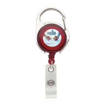 BIC Translucent Red Carabiner Badge Holder