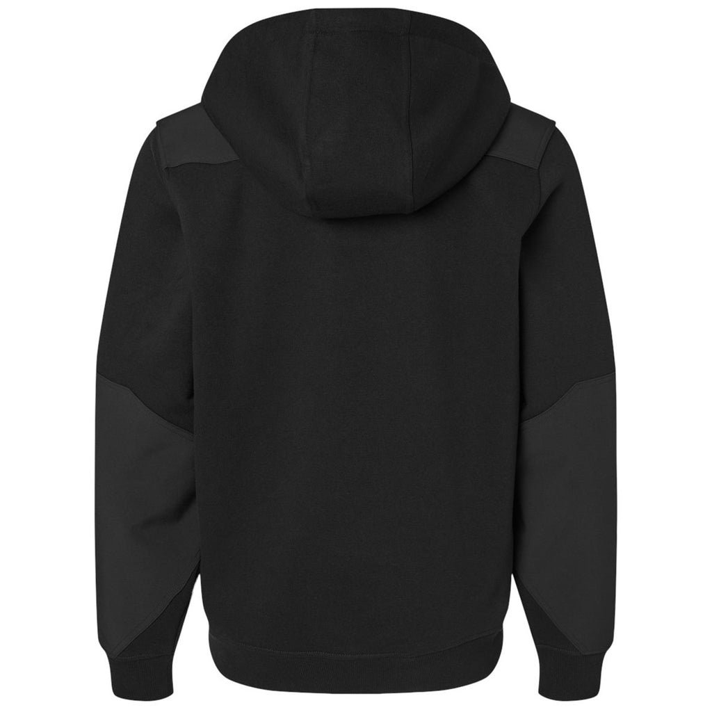 Dri Duck Men's Black Mission Quarter-Zip Hooded Pullover